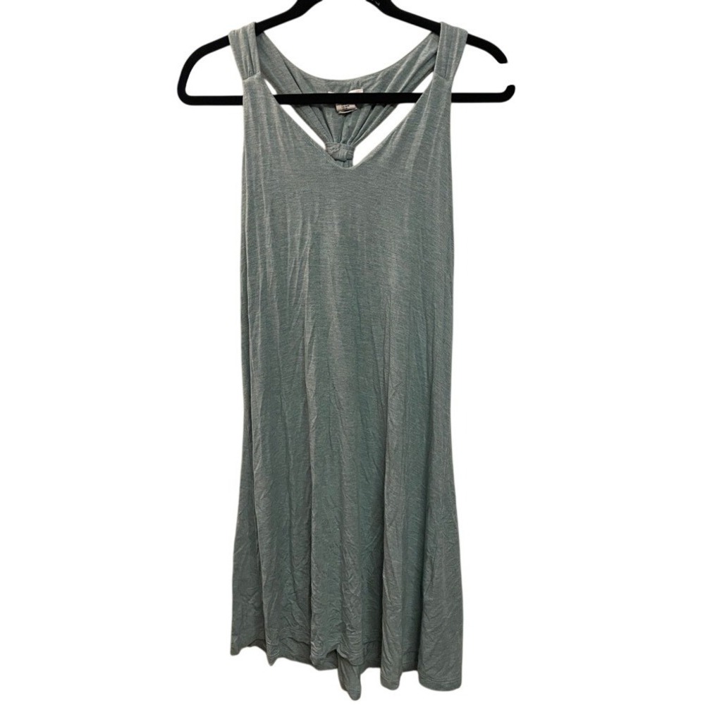 Artisan NY Womens‎ Sage Green Knotted Racerback Mini Dress Built-In Bra Medium